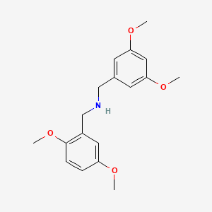 molecular formula C18H23NO4 B5864967 1-(3,5-dimethoxyphenyl)-N-[(2,5-dimethoxyphenyl)methyl]methanamine 