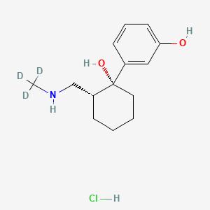 molecular formula C14H22ClNO2 B586509 N,O-Didesmethyl Tramadol-d3 Hydrochloride CAS No. 1261393-89-8
