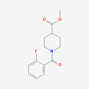 molecular formula C14H16FNO3 B5865158 Methyl 1-(2-fluorobenzoyl)piperidine-4-carboxylate 