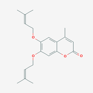 molecular formula C20H24O4 B5865183 4-methyl-6,7-bis[(3-methylbut-2-en-1-yl)oxy]-2H-chromen-2-one 