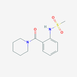 molecular formula C13H18N2O3S B5865205 N-[2-(piperidin-1-ylcarbonyl)phenyl]methanesulfonamide 