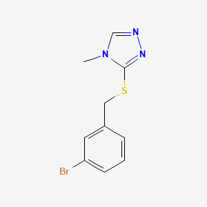 molecular formula C10H10BrN3S B5865240 3-((3-Bromobenzyl)thio)-4-methyl-4h-1,2,4-triazole 