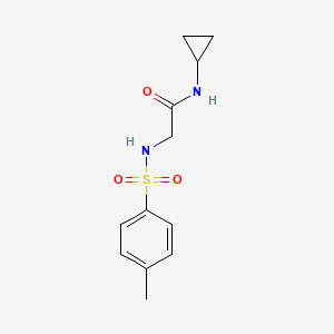 molecular formula C12H16N2O3S B5865335 N-cyclopropyl-2-[(4-methylphenyl)sulfonylamino]acetamide 