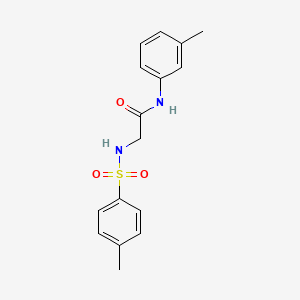molecular formula C16H18N2O3S B5865418 N-(3-methylphenyl)-2-[(4-methylphenyl)sulfonylamino]acetamide 