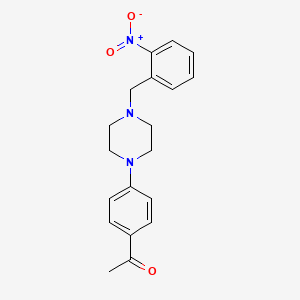 molecular formula C19H21N3O3 B5865463 1-[4-[4-[(2-nitrophenyl)methyl]piperazin-1-yl]phenyl]ethanone 
