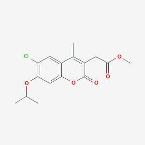 molecular formula C16H17ClO5 B5865470 methyl 2-(6-chloro-7-isopropoxy-4-methyl-2-oxo-2H-chromen-3-yl)acetate 