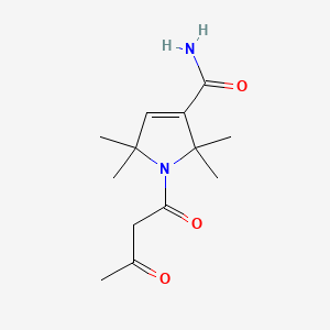 molecular formula C13H20N2O3 B586553 1-Acetoacetyl-2,2,5,5-tetramethyl-3-pyrroline-3-carboxamide CAS No. 1391054-79-7