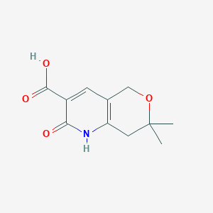 molecular formula C11H13NO4 B5865533 7,7-dimethyl-2-oxo-1H,2H,5H,7H,8H-pyrano[4,3-b]pyridine-3-carboxylic acid 
