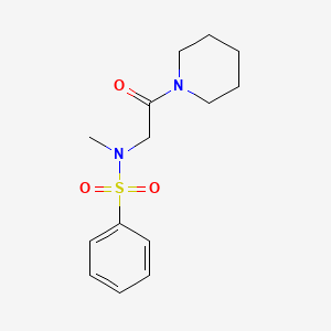 molecular formula C14H20N2O3S B5865535 N-methyl-N-[2-oxo-2-(piperidin-1-yl)ethyl]benzenesulfonamide 
