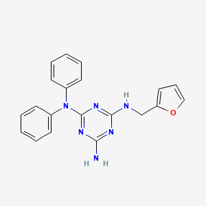 molecular formula C20H18N6O B5865537 N4-[(FURAN-2-YL)METHYL]-N2,N2-DIPHENYL-1,3,5-TRIAZINE-2,4,6-TRIAMINE 
