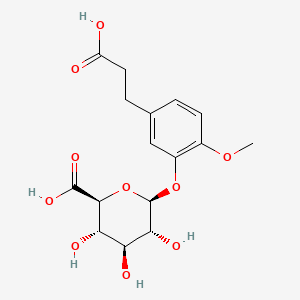 molecular formula C16H20O10 B586554 Dihydroisoferulic Acid 3-O-Glucuronide CAS No. 1187945-72-7