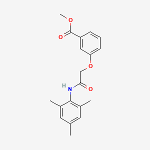 molecular formula C19H21NO4 B5865705 Methyl 3-[2-oxo-2-(2,4,6-trimethylanilino)ethoxy]benzoate 