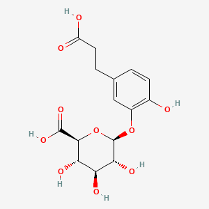 molecular formula C15H18O10 B586575 Dihydrocaffeic acid 3-O-glucuronide CAS No. 1187945-71-6