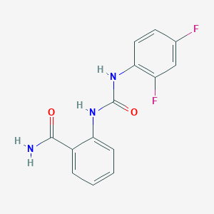molecular formula C14H11F2N3O2 B5865751 2-{[(2,4-Difluorophenyl)carbamoyl]amino}benzamide 