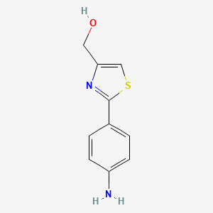 molecular formula C10H10N2OS B586581 [2-(4-氨基苯基)-噻唑-4-基]-甲醇 CAS No. 145293-21-6