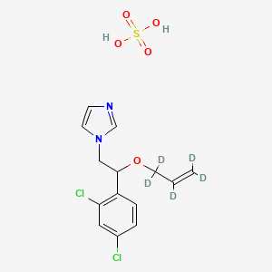 molecular formula C14H16Cl2N2O5S B586582 Imazalil-d5 Sulfate 