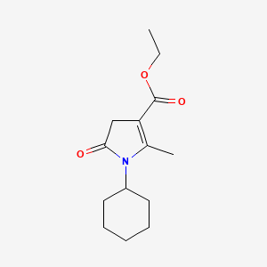 molecular formula C14H21NO3 B5865838 ethyl 1-cyclohexyl-5-methyl-2-oxo-3H-pyrrole-4-carboxylate 
