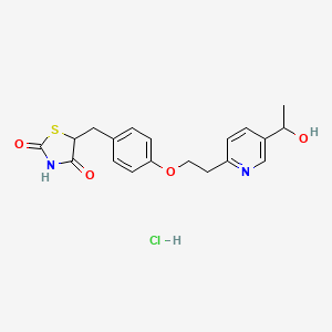 molecular formula C19H21ClN2O4S B586586 1-Hydroxy Pioglitazone Hydrochloride CAS No. 146062-46-6