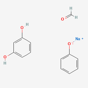 molecular formula C13H13NaO4 B586594 Phenol-resorcinol-formaldehyde resin, sodium salt CAS No. 147977-83-1