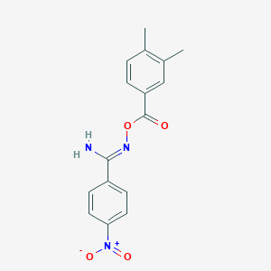 molecular formula C16H15N3O4 B5865979 N'-{[(3,4-dimethylphenyl)carbonyl]oxy}-4-nitrobenzenecarboximidamide 
