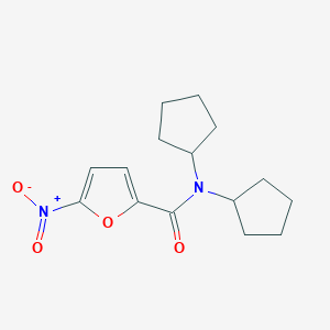 molecular formula C15H20N2O4 B5866032 N,N-dicyclopentyl-5-nitrofuran-2-carboxamide 