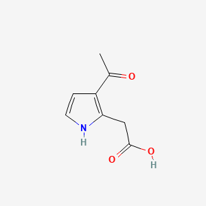 molecular formula C8H9NO3 B586604 (3-Acetyl-1H-pyrrol-2-yl)acetic acid CAS No. 153602-58-5