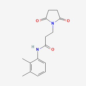 molecular formula C15H18N2O3 B5866047 N-(2,3-dimethylphenyl)-3-(2,5-dioxopyrrolidin-1-yl)propanamide 