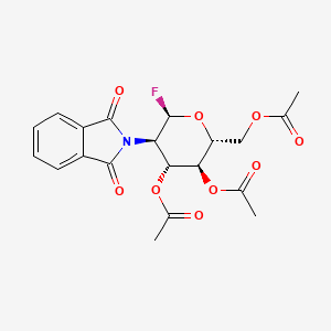 molecular formula C20H20FNO9 B586608 2-Deoxy-2-phthalimido-3,4,6-tri-o-acetyl-alpha-D-glucopyranosyl fluoride CAS No. 147157-97-9