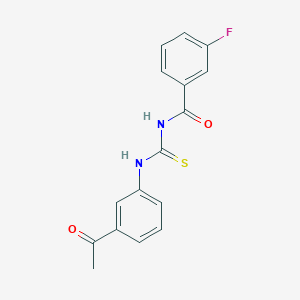 molecular formula C16H13FN2O2S B5866126 N-[(3-acetylphenyl)carbamothioyl]-3-fluorobenzamide 