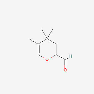 4,4,5-Trimethyl-3,4-dihydro-2H-pyran-2-carbaldehyde
