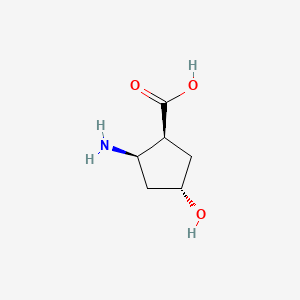 molecular formula C6H11NO3 B586616 (1S,2R,4S)-2-Amino-4-hydroxycyclopentane-1-carboxylic acid CAS No. 156406-07-4