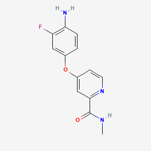 molecular formula C13H12FN3O2 B586618 4-(4-Amino-3-fluorophenoxy)-N-methylpicolinamide CAS No. 757251-39-1