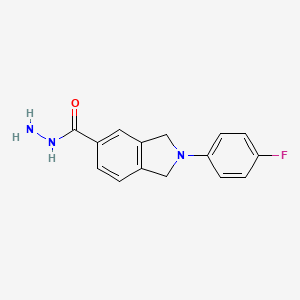 molecular formula C15H14FN3O B5866187 2-(4-fluorophenyl)-1,3-dihydroisoindole-5-carbohydrazide 