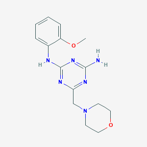 molecular formula C15H20N6O2 B5866294 N2-(2-METHOXYPHENYL)-6-[(MORPHOLIN-4-YL)METHYL]-1,3,5-TRIAZINE-2,4-DIAMINE 