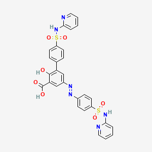 2-Hydroxy-4'-(pyridin-2-ylsulfamoyl)-5-(2-(4-(pyridin-2-ylsulfamoyl)phenyl)diazenyl)biphenyl-3-carboxylic acid