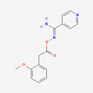 molecular formula C15H15N3O3 B5866485 (Z)-[AMINO(PYRIDIN-4-YL)METHYLIDENE]AMINO 2-(2-METHOXYPHENYL)ACETATE 