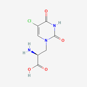 molecular formula C7H8ClN3O4 B586663 3-(5-Chloro-2,4-Dioxo-3,4-Dihydropyrimidin-1(2h)-Yl)-L-Alanine CAS No. 140187-24-2