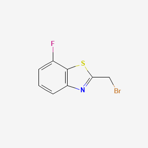 molecular formula C8H5BrFNS B586673 2-(Bromomethyl)-7-fluoro-1,3-benzothiazole CAS No. 143163-71-7