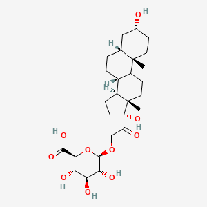molecular formula C27H42O10 B586675 Tetrahydro-11-deoxy Cortisol 21-O-beta-D-Glucuronide CAS No. 56162-38-0