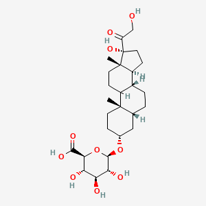 molecular formula C27H42O10 B586677 TETRAHYDRO-11-DEOXY CORTISOL 3-O-BETA-D-GLUCURONIDE CAS No. 56162-40-4