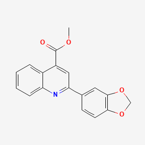 molecular formula C18H13NO4 B5866774 METHYL 2-(2H-1,3-BENZODIOXOL-5-YL)QUINOLINE-4-CARBOXYLATE 