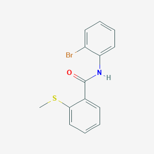 molecular formula C14H12BrNOS B5866782 N-(2-bromophenyl)-2-(methylsulfanyl)benzamide 