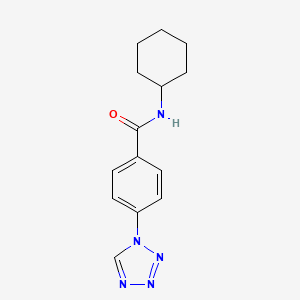 molecular formula C14H17N5O B5866834 N-cyclohexyl-4-(1H-1,2,3,4-tetrazol-1-yl)benzamide 