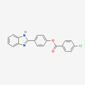 molecular formula C20H13ClN2O2 B5866861 4-(1H-benzimidazol-2-yl)phenyl 4-chlorobenzoate 