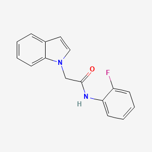 molecular formula C16H13FN2O B5866985 N-(2-fluorophenyl)-2-(1H-indol-1-yl)acetamide 