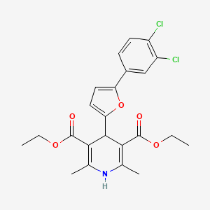 molecular formula C23H23Cl2NO5 B5867035 Diethyl 4-[5-(3,4-dichlorophenyl)furan-2-yl]-2,6-dimethyl-1,4-dihydropyridine-3,5-dicarboxylate CAS No. 301306-01-4