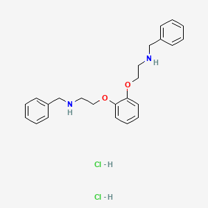molecular formula C24H30Cl2N2O2 B586711 Bis(O-ethylbenzylamine) Catechol Dihydrochloride CAS No. 340963-59-9