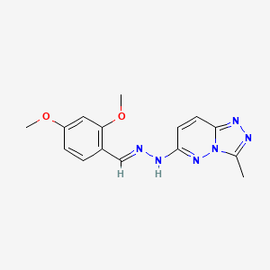 molecular formula C15H16N6O2 B5867111 N-[(E)-(2,4-dimethoxyphenyl)methylideneamino]-3-methyl-[1,2,4]triazolo[4,3-b]pyridazin-6-amine 