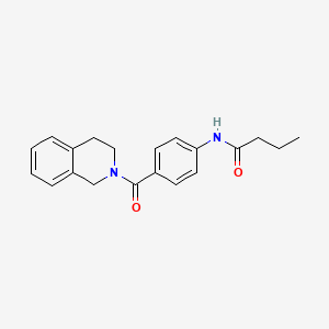 molecular formula C20H22N2O2 B5867149 N-[4-(1,2,3,4-TETRAHYDROISOQUINOLINE-2-CARBONYL)PHENYL]BUTANAMIDE 