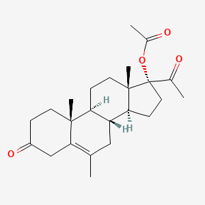 molecular formula C24H34O4 B586721 6-Methyl-3,20-dioxopregn-5-en-17-yl acetate CAS No. 14994-27-5